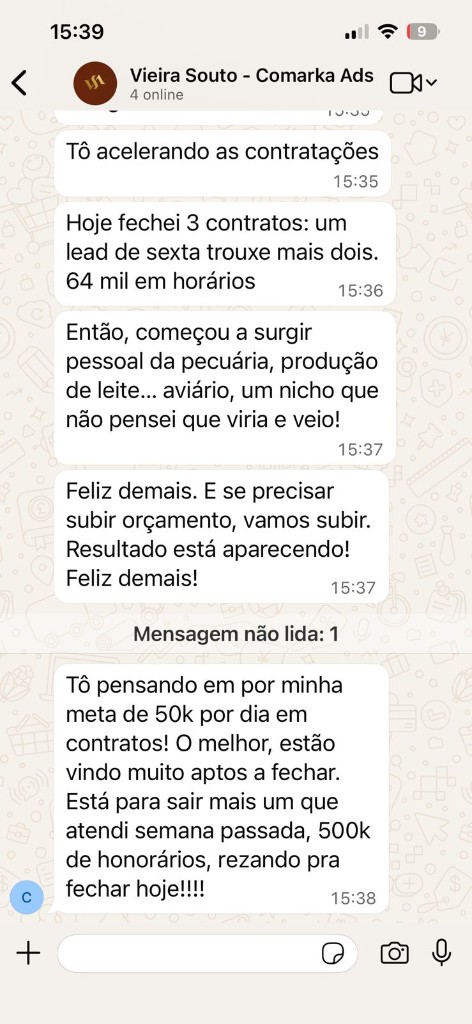Feedback grupo WhatsApp